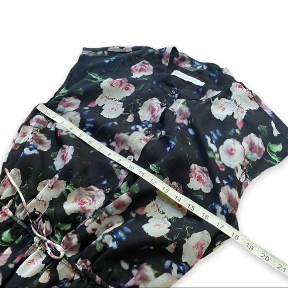 REBECCA Minkoff Ollie Black Floral Mini Dress | Size Small - Picture 12 of 16